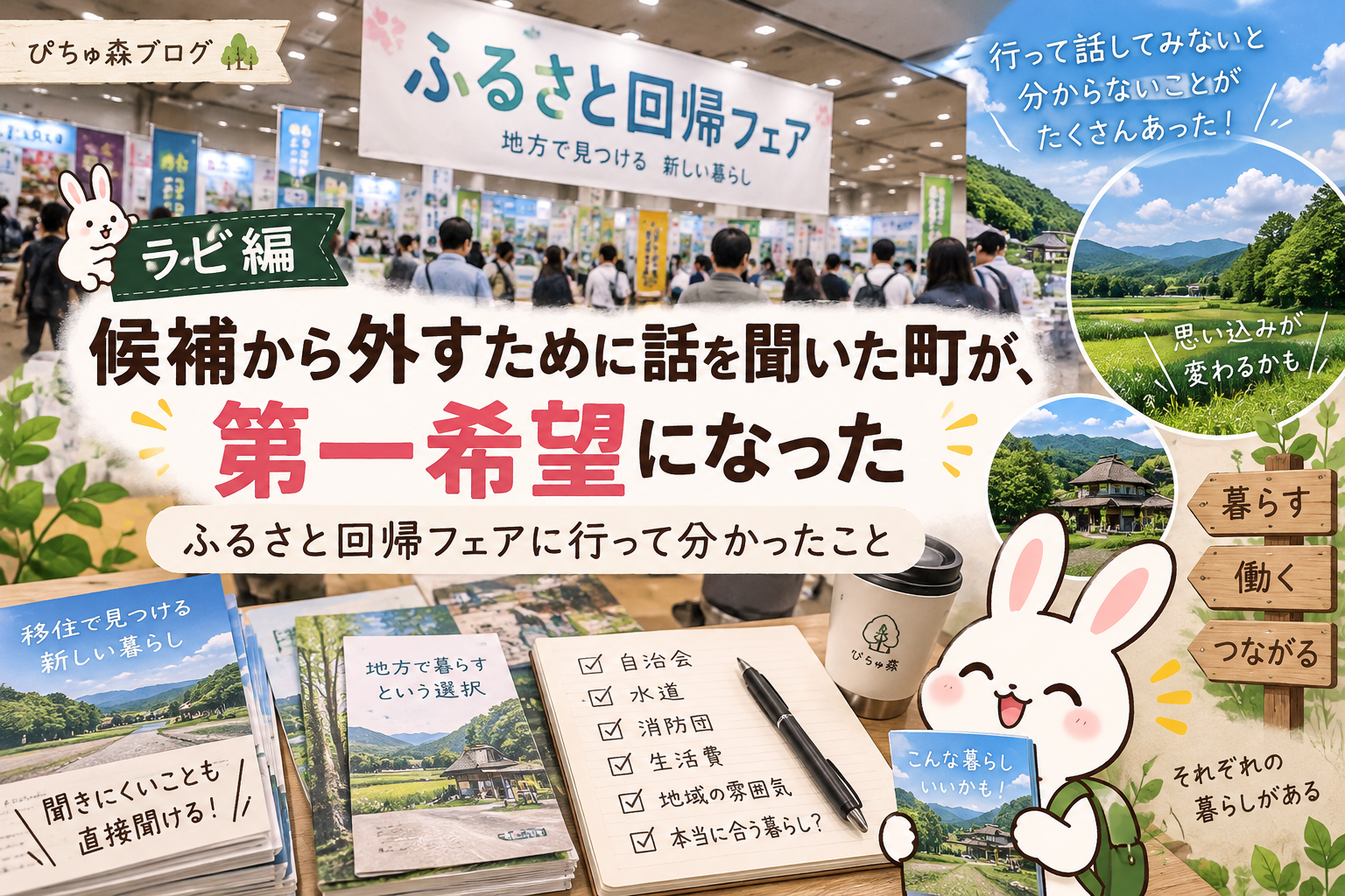 【ラビ編】候補から外すために話を聞いた町が、第一希望になった｜ふるさと回帰フェアに行って分かったこと