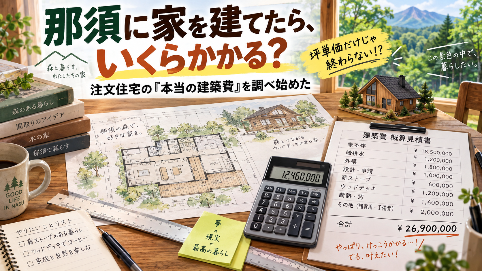 土地があるなら家を建てたい。那須の注文住宅はいくらする？