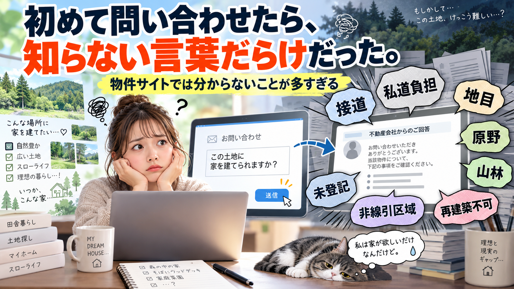 初めて不動産会社に問い合わせたら、物件サイトでは分からないことだらけだった