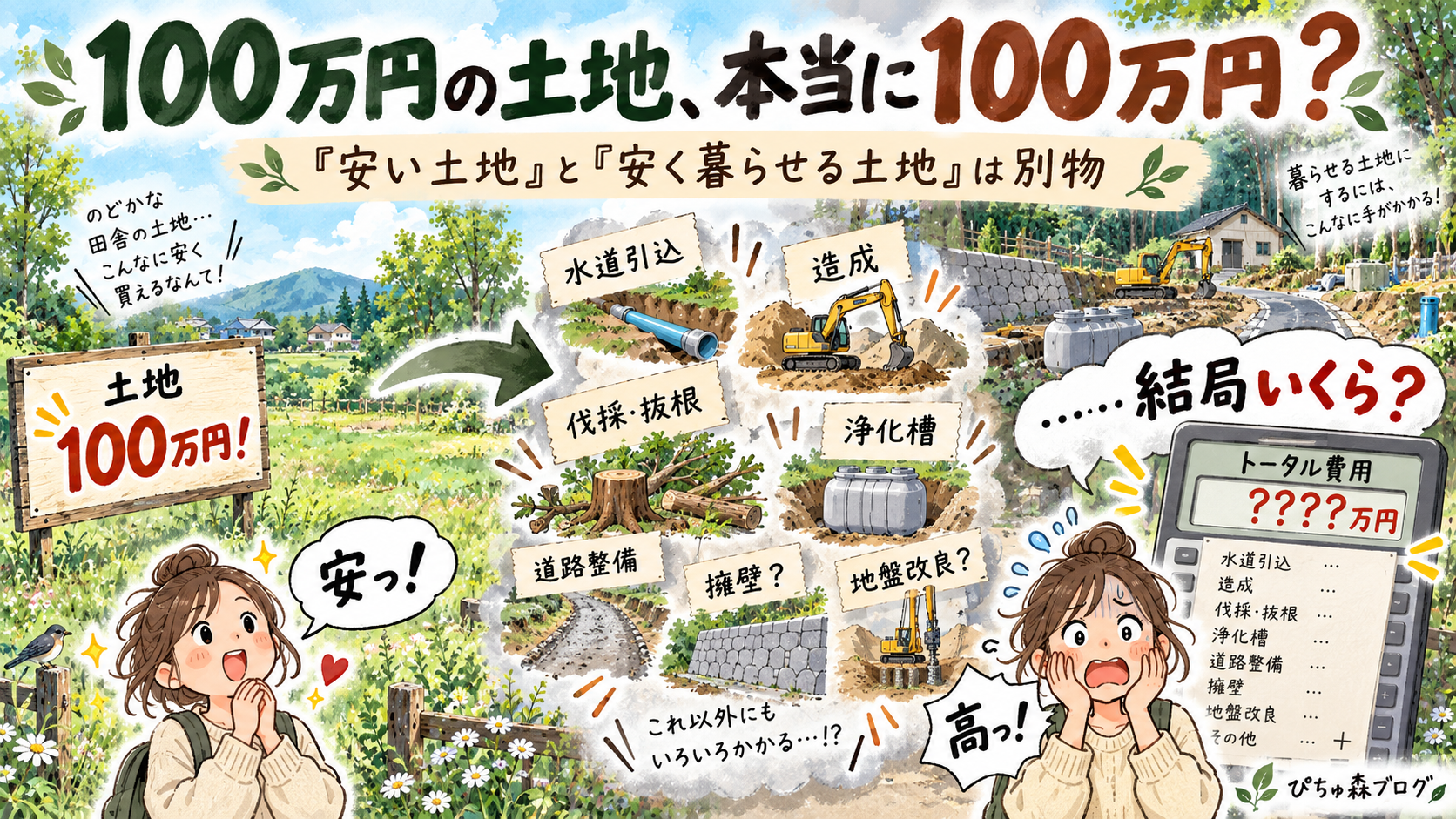土地は坪単価で比べちゃダメ。“安い土地”と“安く暮らせる土地”は別物
