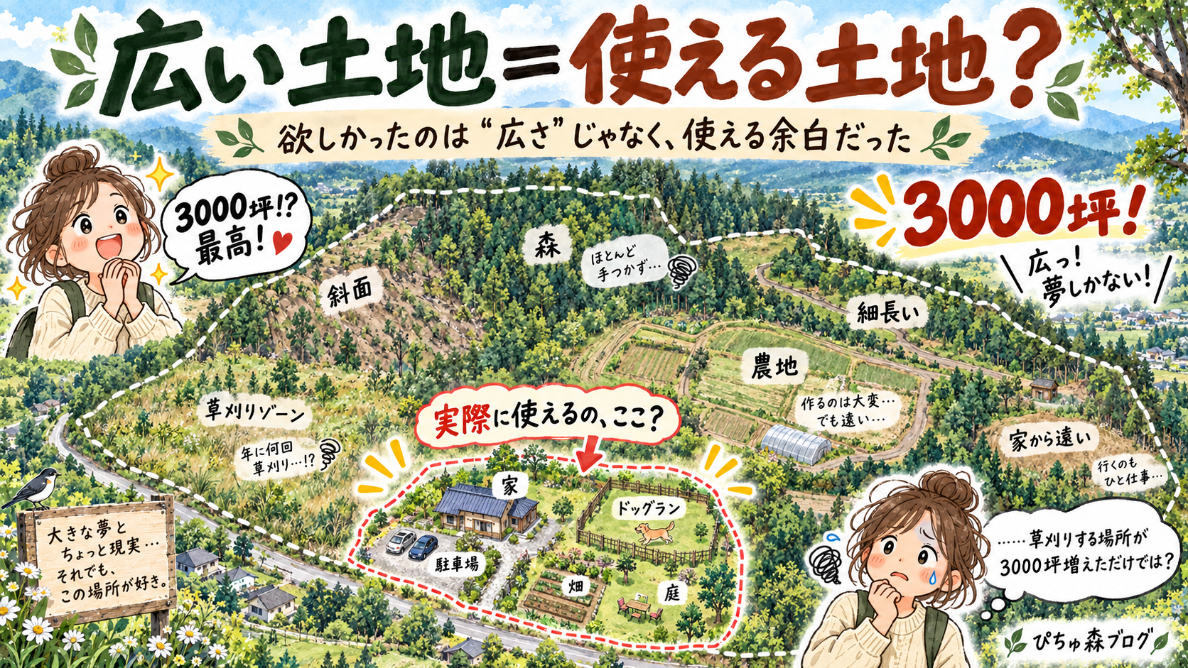 広い土地が欲しいのか、“使える土地”が欲しいのか