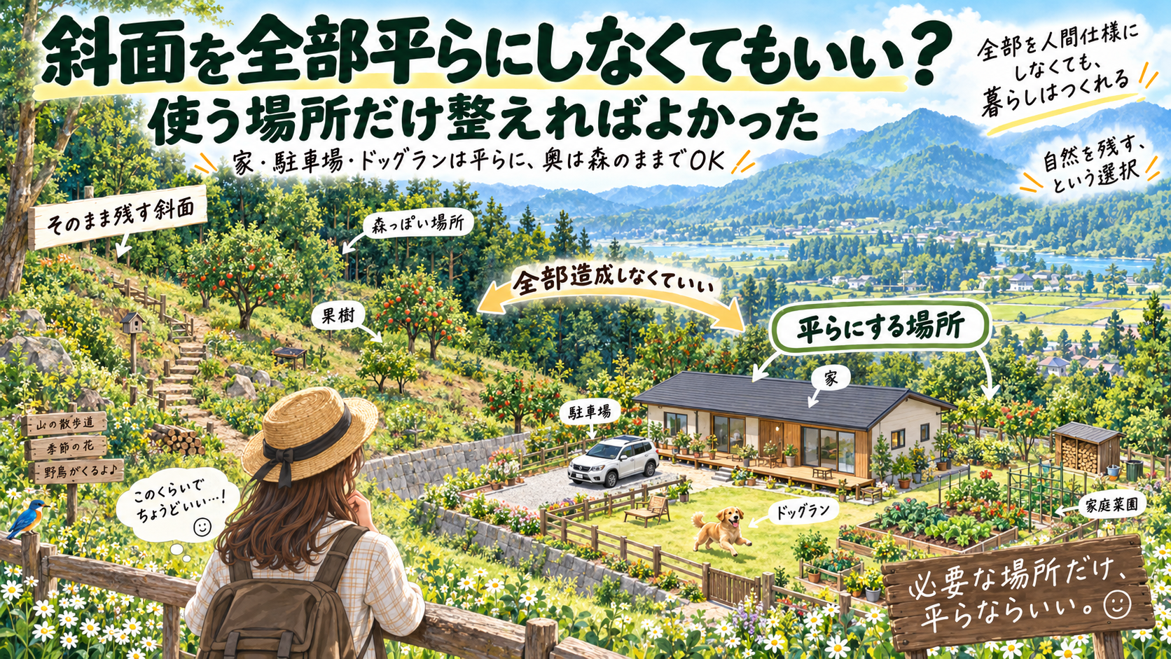 斜面を全部平らにしなくてもいい？