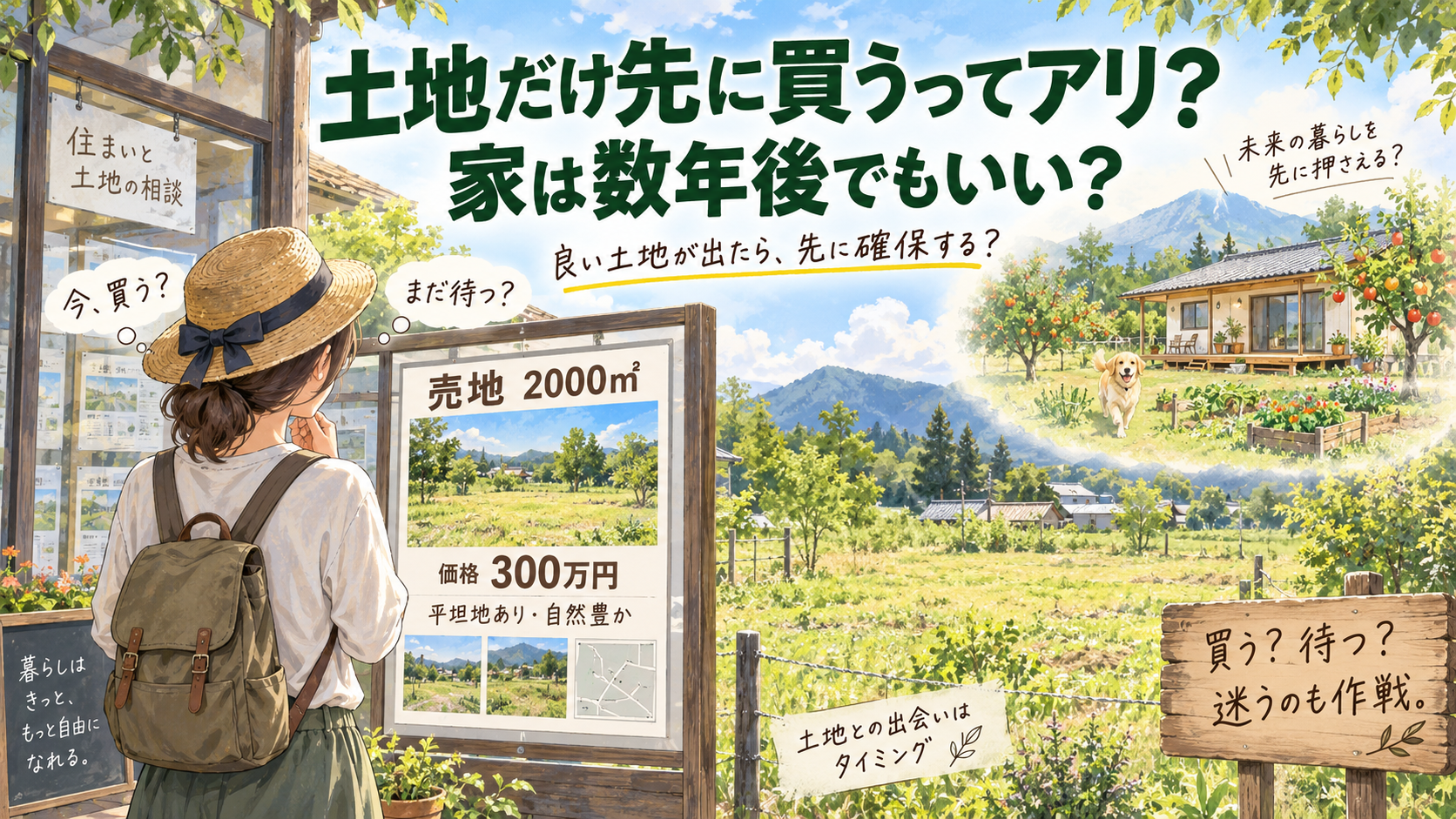 土地だけ先に買うってアリ？ 家は数年後でもいい？