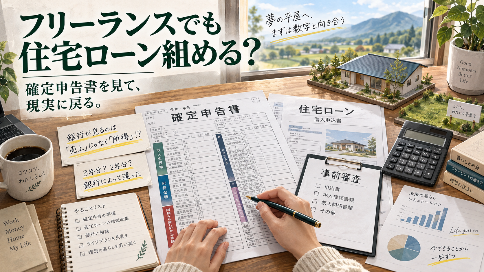 銀行の融資 フリーランスでも住宅ローン組める？ 確定申告書を見て現実に戻る