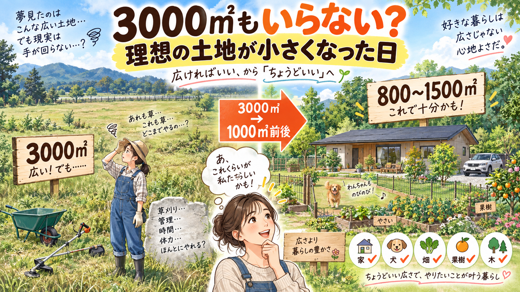 本格的な畑は借りればいい？ 自宅の土地に全部詰め込まなくていい