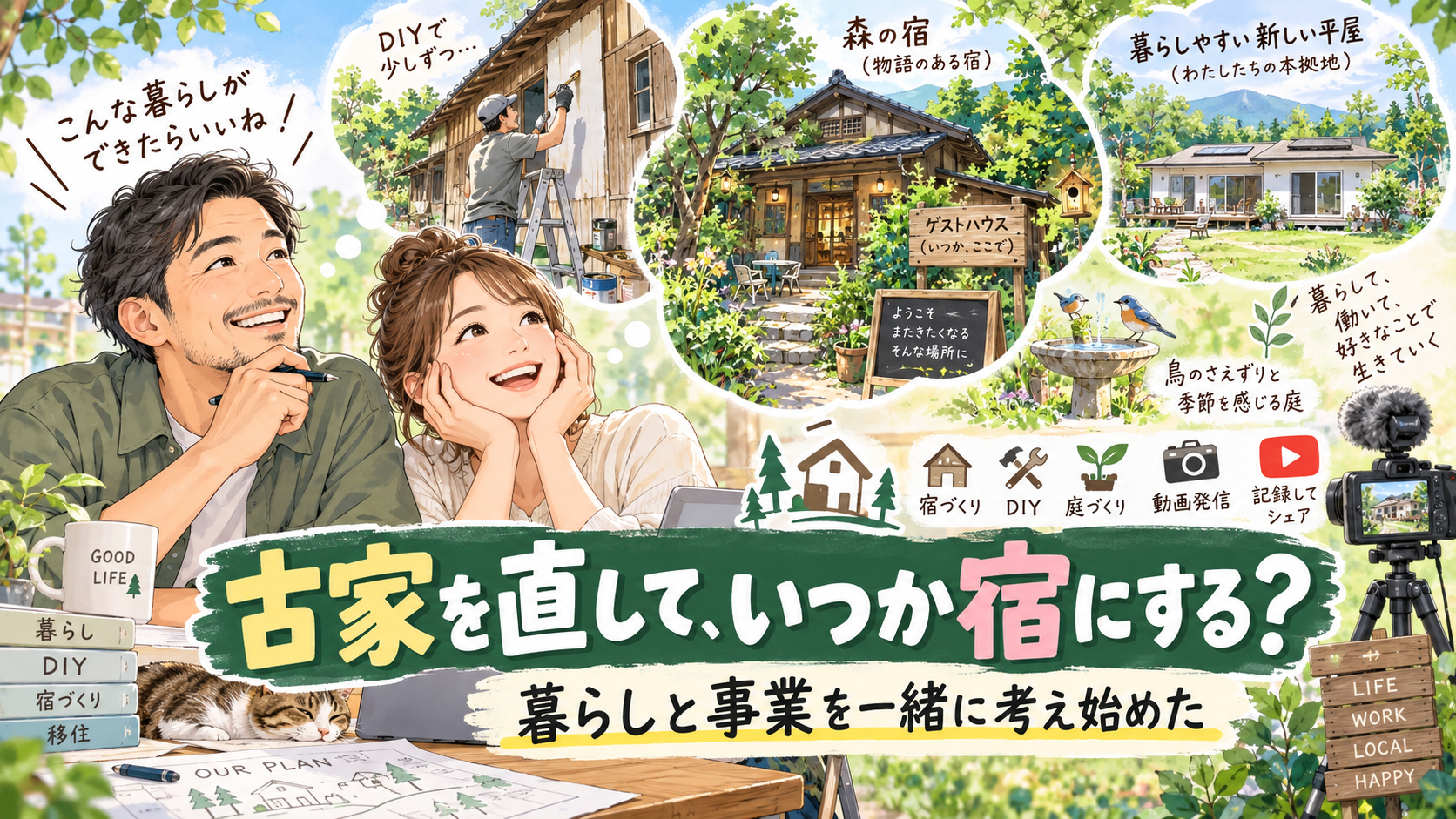 古家を直して、いつか宿にする？ YouTubeなどの暮らしと事業を一緒に考え始めた