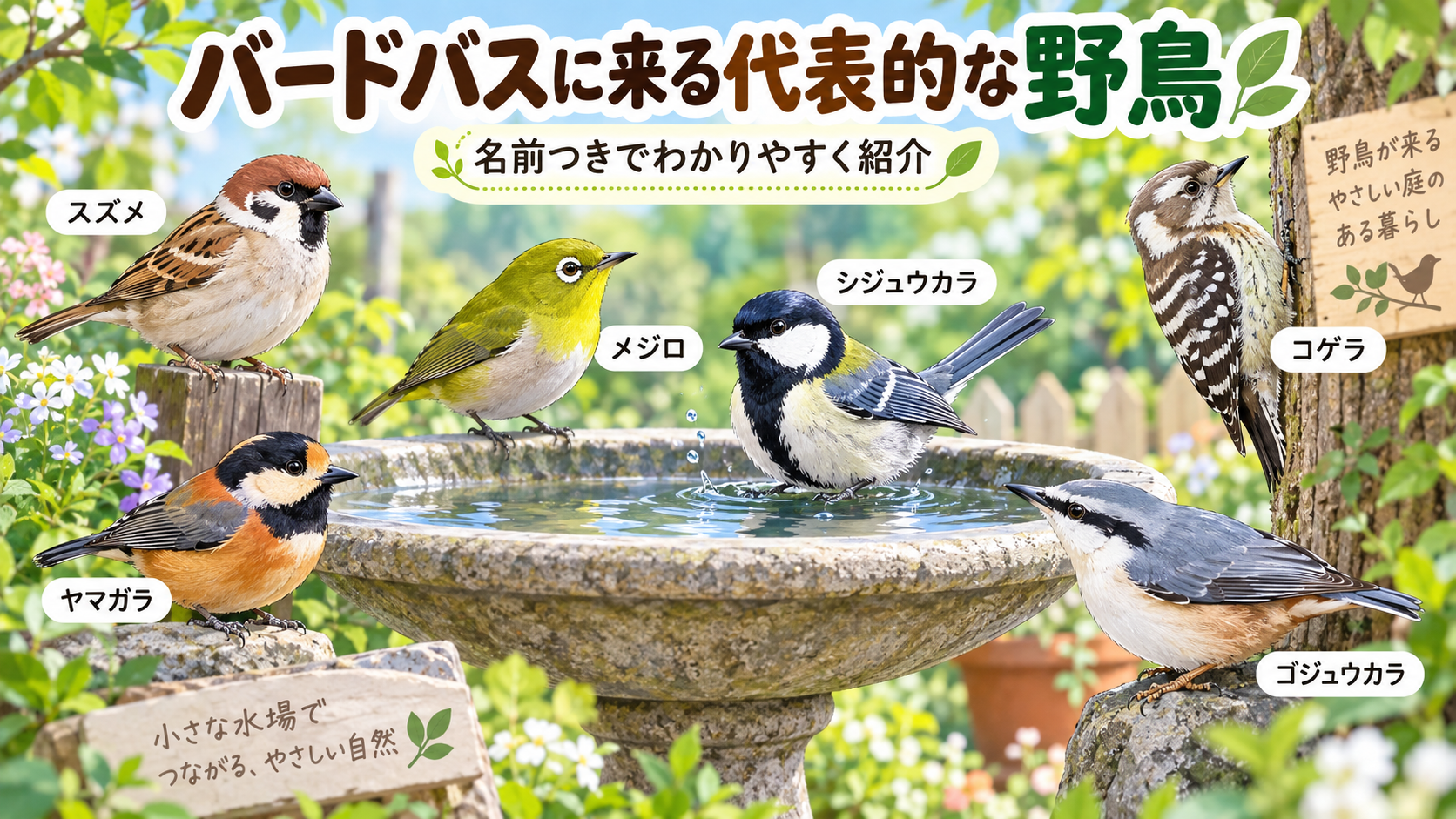 標高で来る鳥は変わる？ バードバスを作るなら低地と高原どっち？