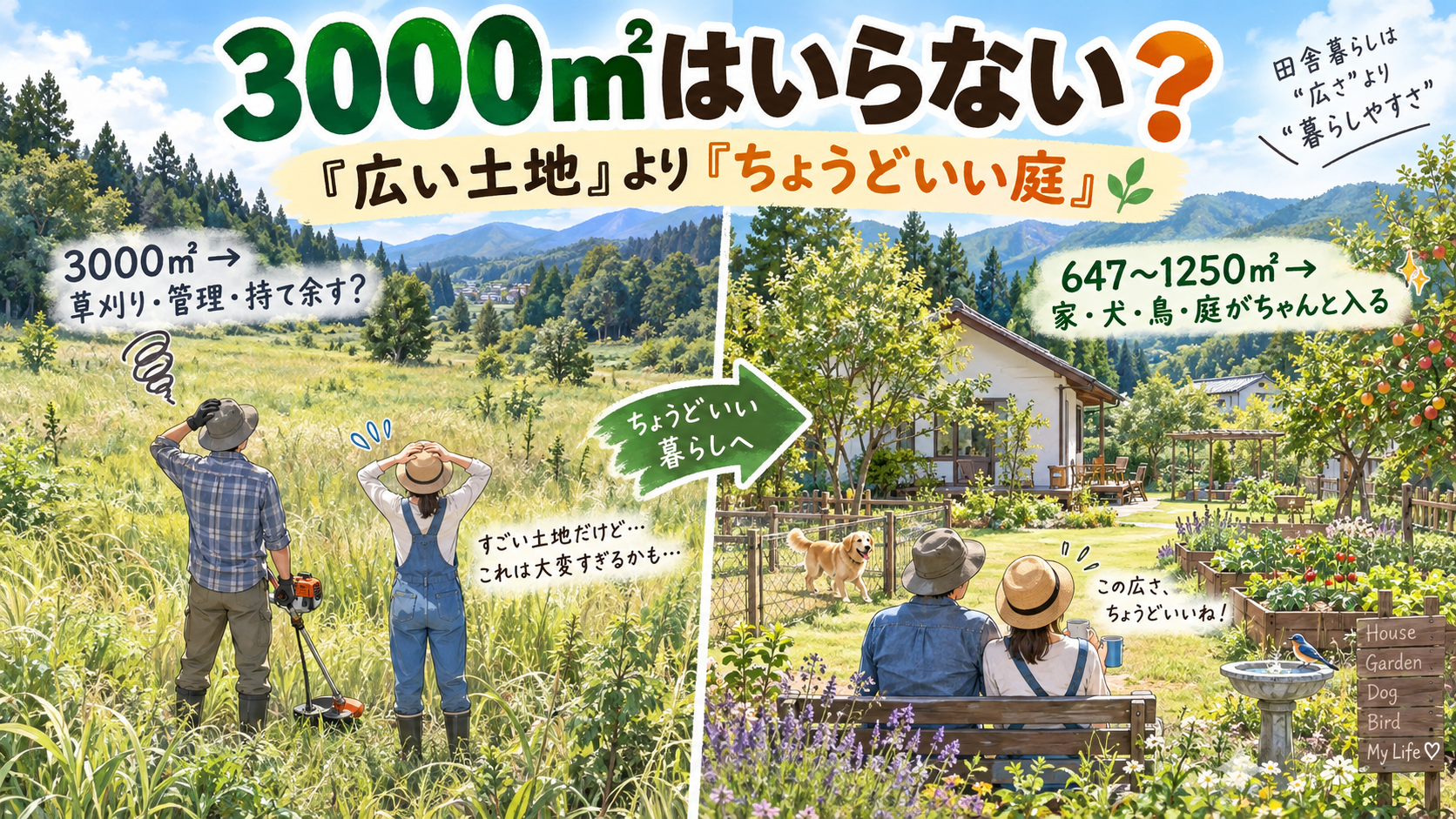 3000㎡はいらない？ 那須の別荘地を見て「小さな庭でいいかも」と思い始めた