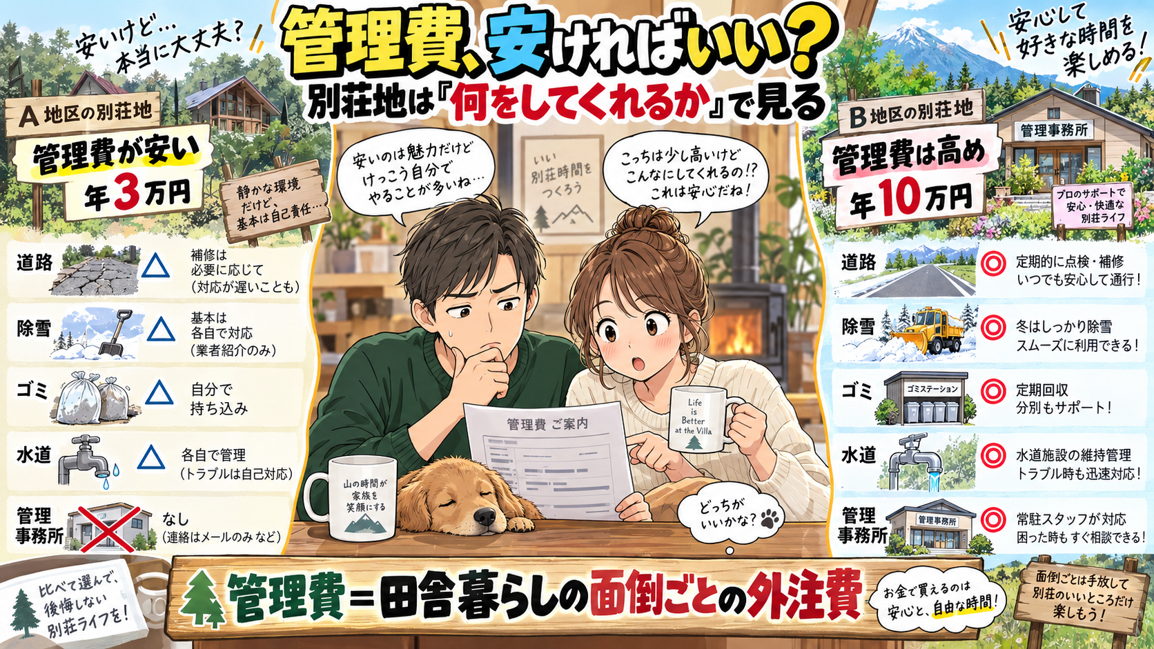 管理費は安ければいい？ 別荘地の管理費は「何をしてくれるか」で見る